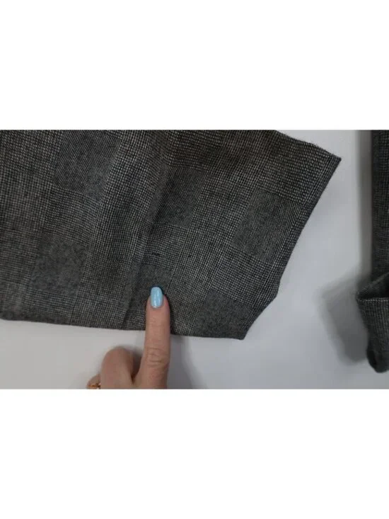 Vintage 70s Christian Dior Mens 34x34 Heavy Wool Knit Wide Leg Chino Pants Plaid - Picture 6 of 15